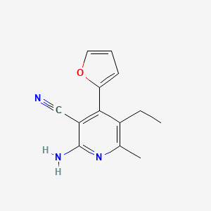 2-Amino-5-ethyl-4-(furan-2-yl)-6-methylnicotinonitrile