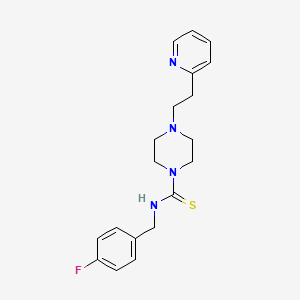 N-(4-fluorobenzyl)-4-[2-(pyridin-2-yl)ethyl]piperazine-1-carbothioamide