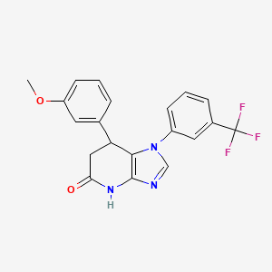 7-(3-methoxyphenyl)-1-[3-(trifluoromethyl)phenyl]-1,4,6,7-tetrahydro-5H-imidazo[4,5-b]pyridin-5-one