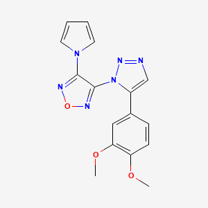 3-[5-(3,4-dimethoxyphenyl)-1H-1,2,3-triazol-1-yl]-4-(1H-pyrrol-1-yl)-1,2,5-oxadiazole