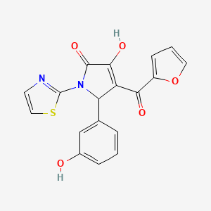 4-(2-Furylcarbonyl)-3-hydroxy-5-(3-hydroxyphenyl)-1-(1,3-thiazol-2-YL)-1,5-dihydro-2H-pyrrol-2-one