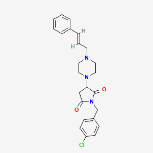 1-(4-chlorobenzyl)-3-{4-[(2E)-3-phenylprop-2-en-1-yl]piperazin-1-yl}pyrrolidine-2,5-dione