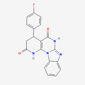 molecular formula C19H13FN4O2 B14944282 6-(4-fluorophenyl)-1,3,9,11-tetrazatetracyclo[8.7.0.02,7.012,17]heptadeca-2(7),10,12,14,16-pentaene-4,8-dione 