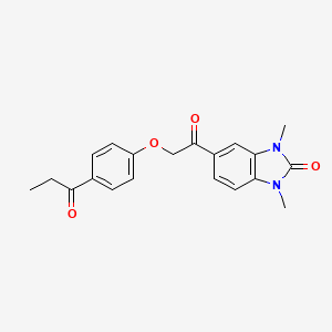 1,3-dimethyl-5-[(4-propanoylphenoxy)acetyl]-1,3-dihydro-2H-benzimidazol-2-one