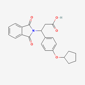 3-[4-(cyclopentyloxy)phenyl]-3-(1,3-dioxo-1,3-dihydro-2H-isoindol-2-yl)propanoic acid