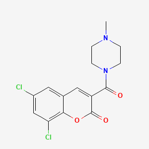 molecular formula C15H14Cl2N2O3 B14944302 2H-1-Benzopyran-2-one, 6,8-dichloro-3-[(4-methyl-1-piperazinyl)carbonyl]- 