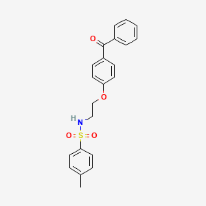 molecular formula C22H21NO4S B14944351 N-[2-(4-benzoylphenoxy)ethyl]-4-methylbenzenesulfonamide 