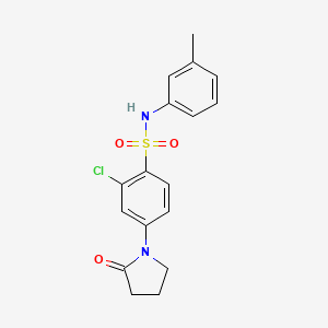 2-chloro-N-(3-methylphenyl)-4-(2-oxopyrrolidin-1-yl)benzenesulfonamide