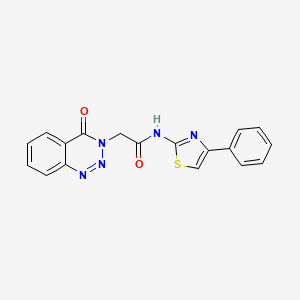 2-(4-oxo-1,2,3-benzotriazin-3(4H)-yl)-N-(4-phenyl-1,3-thiazol-2-yl)acetamide