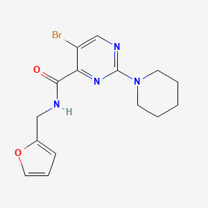 5-bromo-N-(furan-2-ylmethyl)-2-(piperidin-1-yl)pyrimidine-4-carboxamide