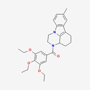 (8-methyl-1,2,3a,4,5,6-hexahydro-3H-pyrazino[3,2,1-jk]carbazol-3-yl)(3,4,5-triethoxyphenyl)methanone