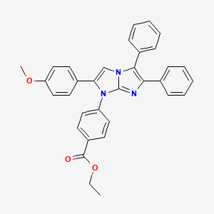 molecular formula C33H27N3O3 B14944381 ethyl 4-[2-(4-methoxyphenyl)-5,6-diphenyl-1H-imidazo[1,2-a]imidazol-1-yl]benzoate 