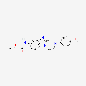 Ethyl [2-(4-methoxyphenyl)-1,2,3,4-tetrahydropyrazino[1,2-a]benzimidazol-8-yl]carbamate