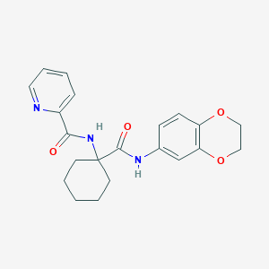 N-[1-(2,3-dihydro-1,4-benzodioxin-6-ylcarbamoyl)cyclohexyl]pyridine-2-carboxamide