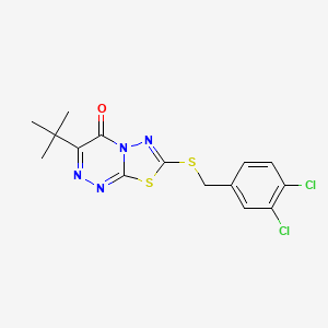 3-tert-butyl-7-[(3,4-dichlorobenzyl)sulfanyl]-4H-[1,3,4]thiadiazolo[2,3-c][1,2,4]triazin-4-one