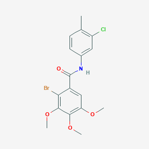 2-bromo-N-(3-chloro-4-methylphenyl)-3,4,5-trimethoxybenzamide