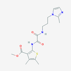 methyl 4,5-dimethyl-2-{[{[3-(2-methyl-1H-imidazol-1-yl)propyl]amino}(oxo)acetyl]amino}thiophene-3-carboxylate