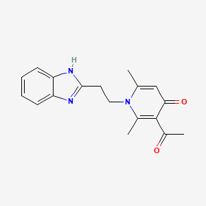 3-acetyl-1-[2-(1H-benzimidazol-2-yl)ethyl]-2,6-dimethylpyridin-4(1H)-one