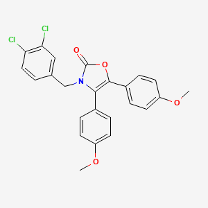 3-(3,4-dichlorobenzyl)-4,5-bis(4-methoxyphenyl)-1,3-oxazol-2(3H)-one