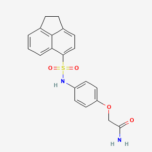 molecular formula C20H18N2O4S B14944561 2-{4-[(1,2-Dihydroacenaphthylen-5-ylsulfonyl)amino]phenoxy}acetamide 