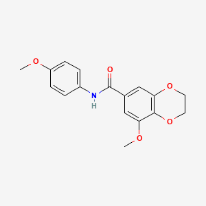 8-methoxy-N-(4-methoxyphenyl)-2,3-dihydro-1,4-benzodioxine-6-carboxamide