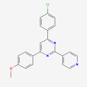 4-(4-Chlorophenyl)-6-(4-methoxyphenyl)-2-(pyridin-4-yl)pyrimidine