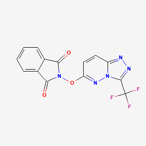 molecular formula C14H6F3N5O3 B14944605 2-{[3-(trifluoromethyl)[1,2,4]triazolo[4,3-b]pyridazin-6-yl]oxy}-1H-isoindole-1,3(2H)-dione 