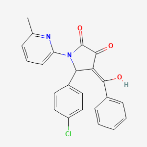 5-(4-chlorophenyl)-3-hydroxy-1-(6-methylpyridin-2-yl)-4-(phenylcarbonyl)-1,5-dihydro-2H-pyrrol-2-one