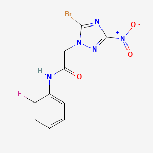 molecular formula C10H7BrFN5O3 B14944615 2-(5-bromo-3-nitro-1H-1,2,4-triazol-1-yl)-N-(2-fluorophenyl)acetamide 