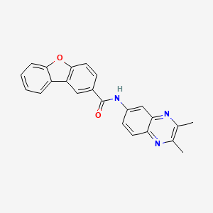 molecular formula C23H17N3O2 B14944656 Benzo[b]benzofuran-2-carboxamide, N-(2,3-dimethyl-6-quinoxalinyl)- 