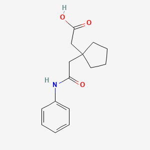 2-[1-(2-Anilino-2-oxoethyl)cyclopentyl]acetic acid