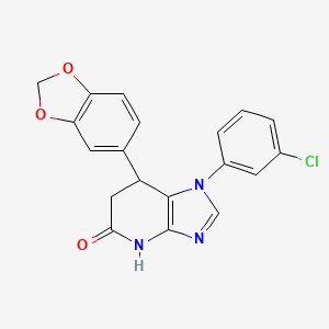 molecular formula C19H14ClN3O3 B14944679 7-(1,3-benzodioxol-5-yl)-1-(3-chlorophenyl)-1,4,6,7-tetrahydro-5H-imidazo[4,5-b]pyridin-5-one 