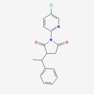 1-(5-Chloropyridin-2-yl)-3-(1-phenylethyl)pyrrolidine-2,5-dione