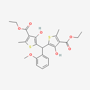 Diethyl 5,5'-[(2-methoxyphenyl)methanediyl]bis(4-hydroxy-2-methylthiophene-3-carboxylate)