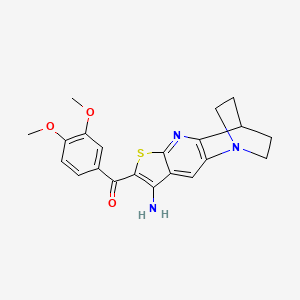 (8-amino-3,4-dihydro-2H-1,4-ethanothieno[2,3-b][1,5]naphthyridin-7-yl)(3,4-dimethoxyphenyl)methanone