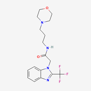 N-[3-(4-morpholinyl)propyl]-2-[2-(trifluoromethyl)-1H-benzimidazol-1-yl]acetamide