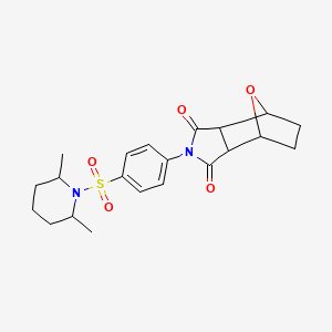 molecular formula C21H26N2O5S B14944756 2-{4-[(2,6-dimethylpiperidin-1-yl)sulfonyl]phenyl}hexahydro-1H-4,7-epoxyisoindole-1,3(2H)-dione 