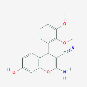 molecular formula C18H16N2O4 B14944797 2-amino-4-(2,3-dimethoxyphenyl)-7-hydroxy-4H-chromene-3-carbonitrile 