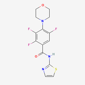 2,3,5-trifluoro-4-(morpholin-4-yl)-N-(1,3-thiazol-2-yl)benzamide