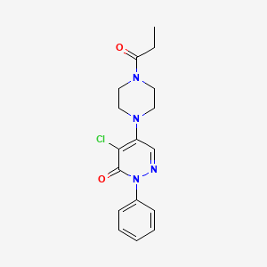 4-chloro-2-phenyl-5-(4-propanoylpiperazin-1-yl)pyridazin-3(2H)-one