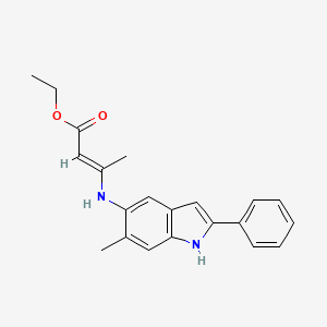 ethyl (2E)-3-[(6-methyl-2-phenyl-1H-indol-5-yl)amino]but-2-enoate