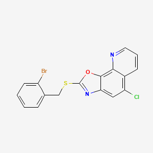 molecular formula C17H10BrClN2OS B14944923 2-[(2-Bromobenzyl)sulfanyl]-5-chloro[1,3]oxazolo[4,5-h]quinoline 