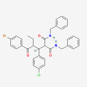 N,N'-dibenzyl-2-{2-[(4-bromophenyl)carbonyl]-1-(4-chlorophenyl)butyl}propanediamide