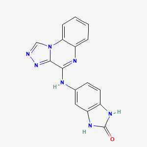 molecular formula C16H11N7O B14944952 5-([1,2,4]triazolo[4,3-a]quinoxalin-4-ylamino)-1,3-dihydro-2H-benzimidazol-2-one 