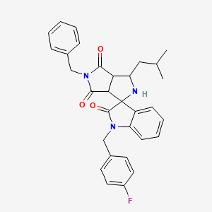 5'-Benzyl-1-(4-fluorobenzyl)-3'-isobutyl-3A',6A'-dihydro-2'H-spiro[indole-3,1'-pyrrolo[3,4-C]pyrrole]-2,4',6'(1H,3'H,5'H)-trione