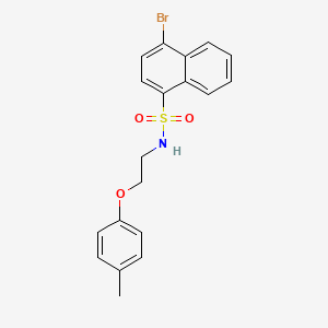 molecular formula C19H18BrNO3S B14944967 4-bromo-N-[2-(4-methylphenoxy)ethyl]naphthalene-1-sulfonamide 