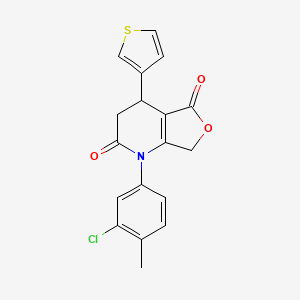 molecular formula C18H14ClNO3S B14944973 1-(3-chloro-4-methylphenyl)-4-(thiophen-3-yl)-4,7-dihydrofuro[3,4-b]pyridine-2,5(1H,3H)-dione 