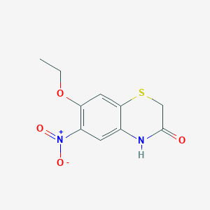 molecular formula C10H10N2O4S B14944993 7-ethoxy-6-nitro-2H-1,4-benzothiazin-3(4H)-one 