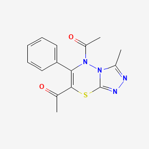 1-(5-Acetyl-3-methyl-6-phenyl-[1,2,4]triazolo[3,4-b][1,3,4]thiadiazin-7-yl)ethanone