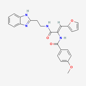 N-[(1Z)-3-{[2-(1H-benzimidazol-2-yl)ethyl]amino}-1-(furan-2-yl)-3-oxoprop-1-en-2-yl]-4-methoxybenzamide